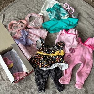 American Girl Bitty Baby (15” doll) clothing & accessories lot